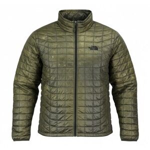 The North Face TNF Thermoball Jacket Mens XL Green Speckled Puffer Packable
